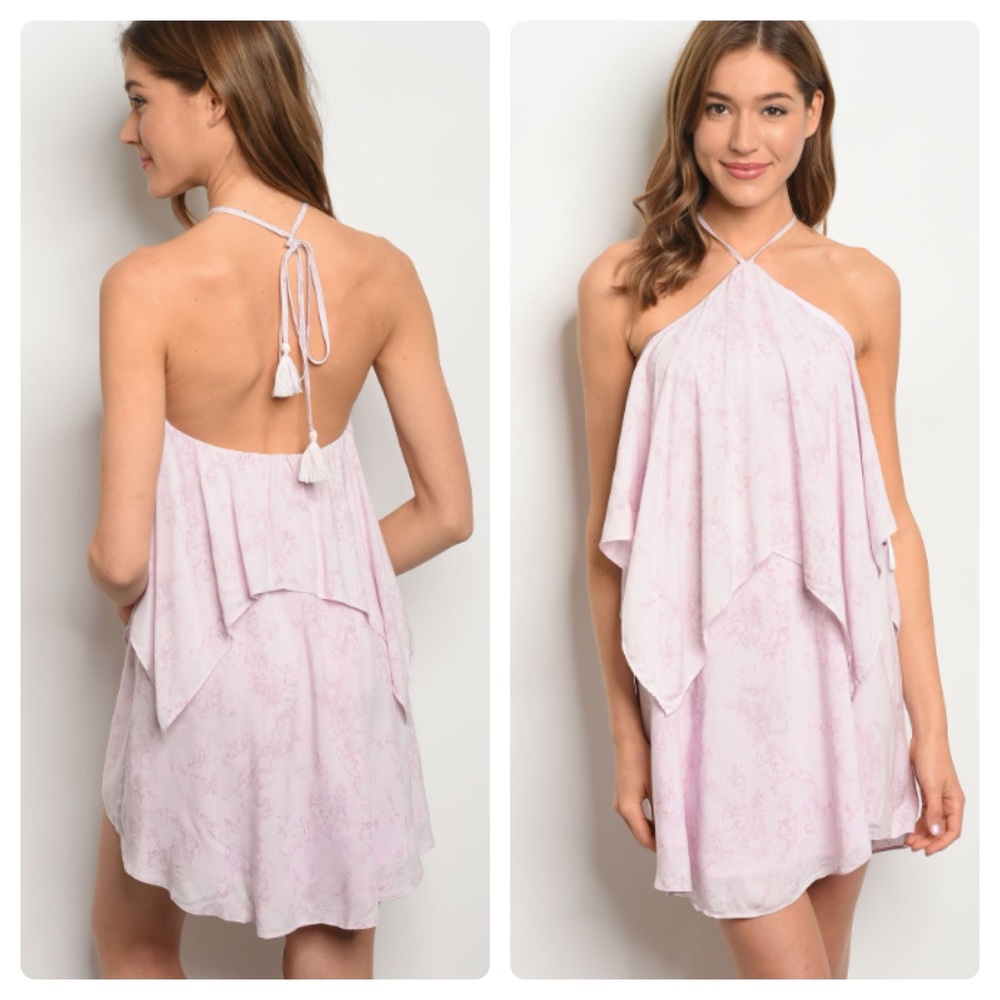 Lilac pink halter dress - Picture 2 of 7